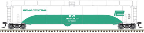 ACF 33,000 Gallon Tank Car - Ready to Run - Master(R) -- Penn Central 799001 (Jade Green, white)