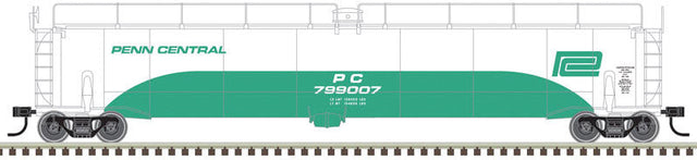ACF 33,000 Gallon Tank Car - Ready to Run - Master(R) -- Penn Central 799001 (Jade Green, white)