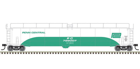 ACF 33,000 Gallon Tank Car - Ready to Run - Master(R) -- Penn Central 799007 (Jade Green, white)