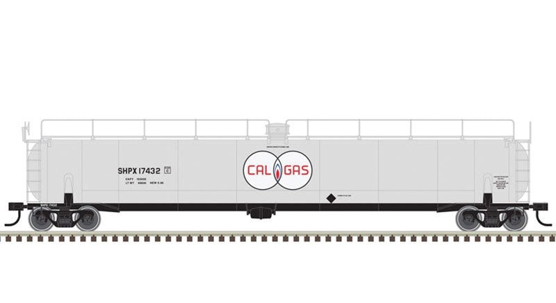 ACF 33,000 Gallon Tank Car - Ready to Run - Master(R) -- Cal Gas SHPX 17433 (red, gray, white, black)