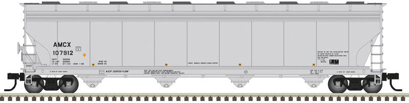 ACF 5800 4-Bay Plastics Covered Hopper - Ready to Run - Master(TM) -- BP Amoco AMCX 107912 (gray, black)