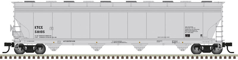 ACF 5800 4-Bay Plastics Covered Hopper - Ready to Run - Master(TM) -- Eastman Tennessee ETCX 58001 (gray, black)