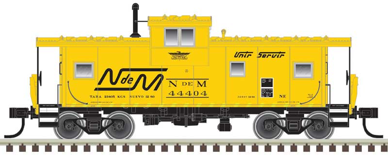 Extended-Vision Caboose - Ready to Run - Master(R) -- Nacionales de Mexico 44438 (yellow, black)