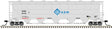 Trinity PD5000 Covered Hopper - Ready to Run -- Archer-Daniels-Midland #51076 (white, blue; Molecule Logo)