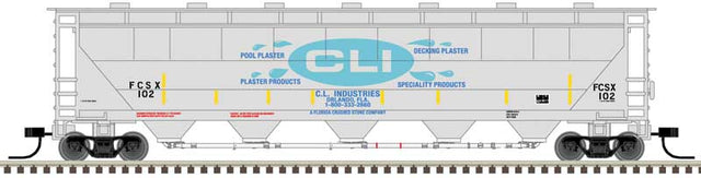 Trinity PD5000 Covered Hopper - Ready to Run -- CLI Industries FCSX #104 (gray, blue)