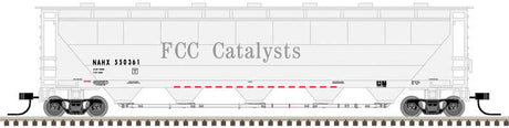 Trinity PD5000 Covered Hopper - Ready to Run -- FCC Catalysts NAHX #550340 (white, gray)