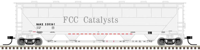 Trinity PD5000 Covered Hopper - Ready to Run -- FCC Catalysts NAHX #550361 (white, gray)