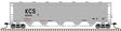 Trinity PD5000 Covered Hopper - Ready to Run -- Kansas City Southern #6000 (gray, black)