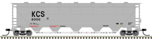 Trinity PD5000 Covered Hopper - Ready to Run -- Kansas City Southern #6016 (gray, black)