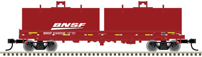Cushion Coil Car with Round Hoods - Ready to Run - Master(R) -- BNSF Railway #534158 (Boxcar Red, white; Wedge Logo)