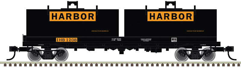 Cushion Coil Car with Round Hoods - Ready to Run - Master(R) -- Indiana Harbor Belt 1208 (black, orange)
