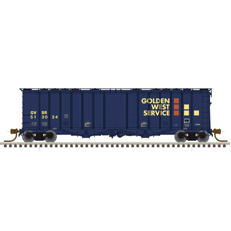 4180 Airslide Covered Hopper - Ready to Run - Master(R) -- Golden West Service 513050 (blue, red, yellow)
