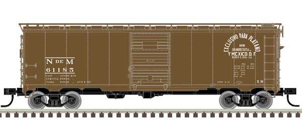 1932 ARA 40' Steel Boxcar - Ready to Run - Master(R) -- Nacionales de Mexico 61157 (Boxcar Red, white)