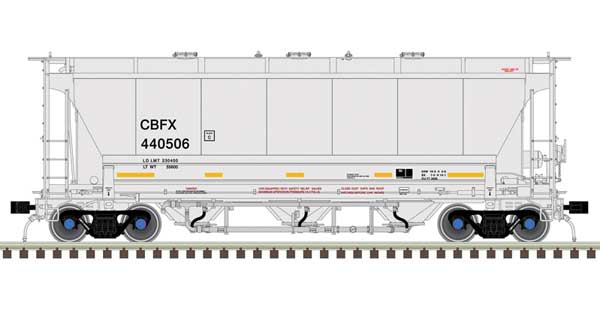 Trinity 3230 Pressure Differential PD Covered Hopper - Ready to Run Master Plu -- CIT Group CBFX #440506 (gray, black)