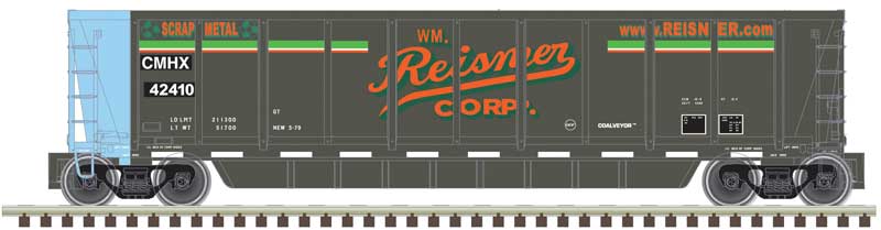 Coalveyor Bathtub Gondola - Ready to Run - Master(R) -- Reisner Scrap Metals CMHX #42407 (black, orange, green)