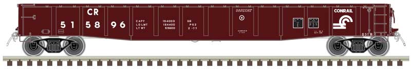 ACF 70-Ton 52' Gondola - Ready to Run - Master(R) -- Conrail #516523 (Boxcar Red, white)