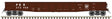 ACF 70-Ton 52' Gondola - Ready to Run - Master(R) -- Pennsylvania Railroad #372968 (Boxcar Red, white, Plain Keystone)