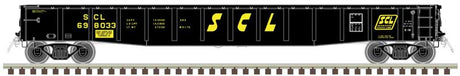 ACF 70-Ton 52' Gondola - Ready to Run - Master(R) -- Seaboard Coast Line #698033 (black, white)