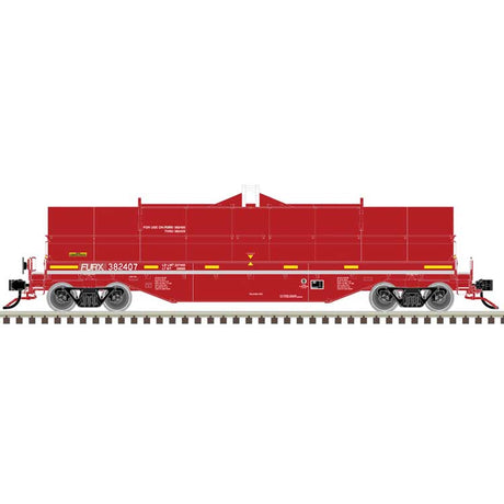 42' Coil Steel Car with Fishbelly Side Sill - Ready to Run - Master(R) -- First Union Rail FURX #382407 (Ex-NOKL, red, white, yellow)