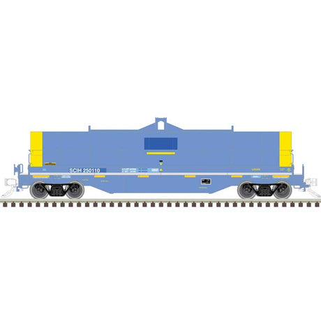 42' Coil Steel Car with Fishbelly Side Sill - Ready to Run - Master(R) -- South Chicago & Indiana Harbor SCIH #250215 (blue, yellow)