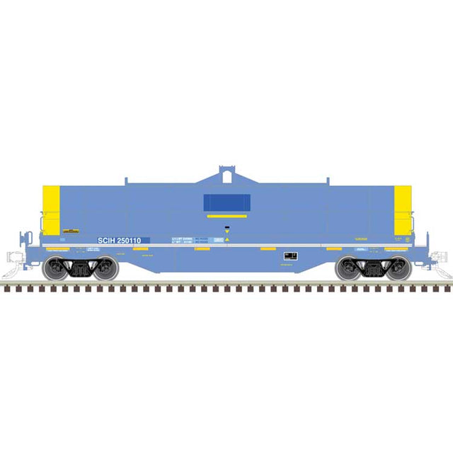 42' Coil Steel Car with Fishbelly Side Sill - Ready to Run - Master(R) -- South Chicago & Indiana Harbor SCIH #250215 (blue, yellow)