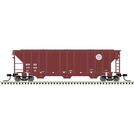 PS-2 4427 3-Bay Covered Hopper - Ready to Run - Master(R) -- BNSF Railway #412264 (Boxcar Red, white, Circle/Cross Logo)