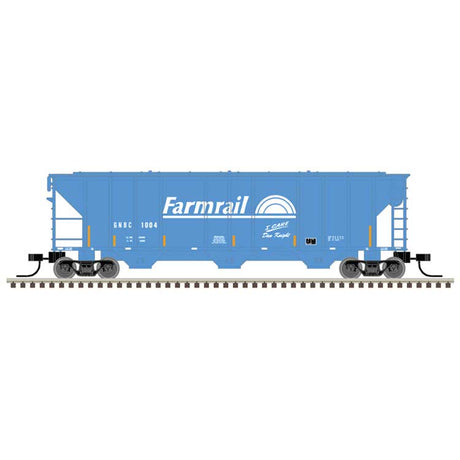 PS-2 4427 3-Bay Covered Hopper - Ready to Run - Master(R) -- Farmrail GNBC #1004 (blue, white)