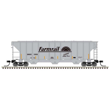 PS-2 4427 3-Bay Covered Hopper - Ready to Run - Master(R) -- Farmrail GNBC #1005 (gray, black)