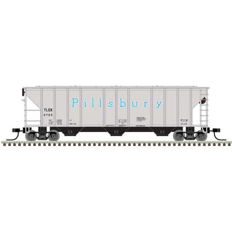 PS-2 4427 3-Bay Covered Hopper - Ready to Run - Master(R) -- Pillsbury TLDX #5705 (gray, blue)