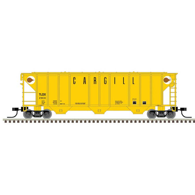 PS-2 4427 3-Bay Covered Hopper - Ready to Run - Master(R) -- Cargill TLDX #5050 (yellow, white, black)