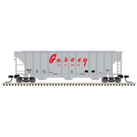 PS-2 4427 3-Bay Covered Hopper - Ready to Run - Master(R) -- Garvey GELX #16 (gray, red)