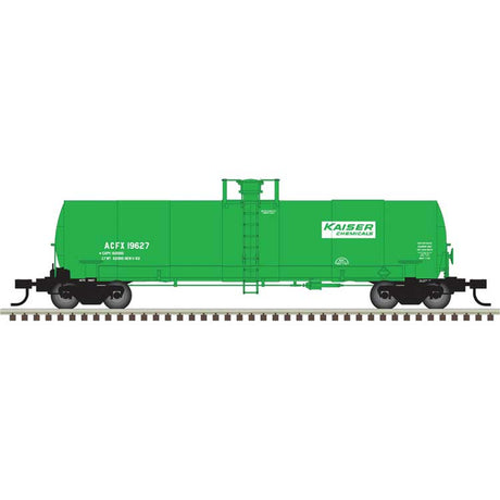 ACF 17,360-Gallon Tank Car - Ready to Run - Master(R) -- Kaiser Chemicals ACFX #19629 (green, white)