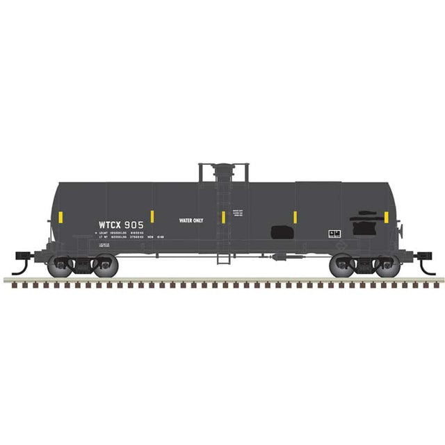 ACF 17,360-Gallon Tank Car - Ready to Run - Master(R) -- Weyerhaeuser WTCX #908 (gray, white, yellow)