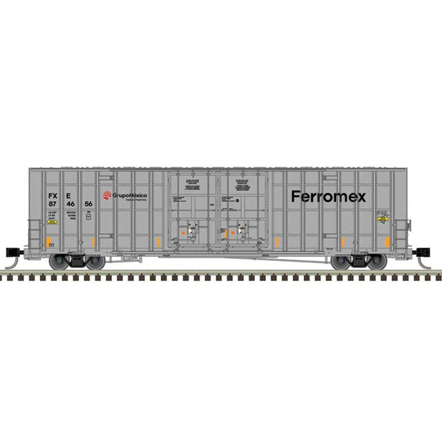 Gunderson 7550 Double-Door Boxcar - Ready to Run -- Ferromex #874558 (gray, black, red)