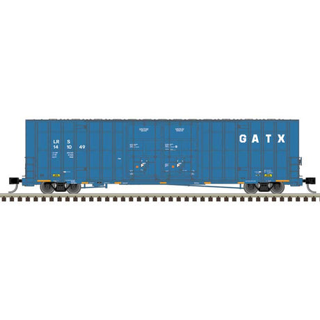 Gunderson 7550 Double-Door Boxcar - Ready to Run -- GATX Leasing LRS #141049 (blue, white)