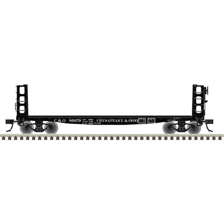 42' Pulpwood Flatcar with Load - Ready to Run -- Chesapeake & Ohio #81862 (black)