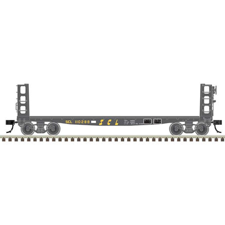 42' Pulpwood Flatcar with Load - Ready to Run -- Seaboard Coast Line #110264 (black, yellow)