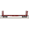 42' Pulpwood Flatcar with Load - Ready to Run -- Missouri Pacific #726095 (Boxcar Red)
