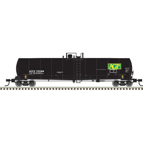 ACF 23,500-Gallon Tank Car - Ready to Run - Master(R) -- AG Processing ACFX #75588 (black, green, yellow)