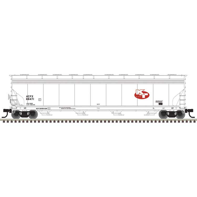 ACF 5800 4-Bay Covered Hopper - Ready to Run - Master(R) -- KT Clays ACFX #68444 (white, red)