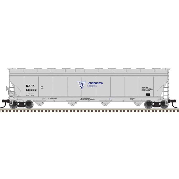 ACF 5800 4-Bay Covered Hopper - Ready to Run - Master(R) -- Condea Vista Plastics NAHX #581091 (gray, black, blue, white)