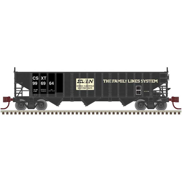 Pullman-Standard PS-2750 3-Bay Hopper 3-Pack - Ready to Run - Master(R) -- CSX #996960, 996963, 996965 (Ex-FLS, black, yellow)