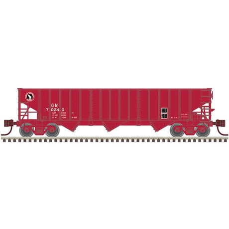 Pullman-Standard PS-2750 3-Bay Hopper - Ready to Run - Master(R) -- Great Northern #70040 (red, black, white, Small Logo)