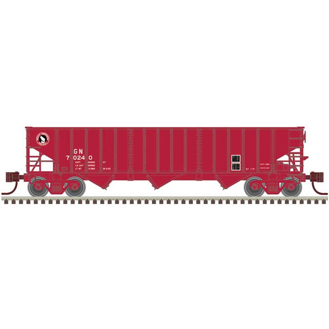 Pullman-Standard PS-2750 3-Bay Hopper 3-Pack - Ready to Run - Master(R) -- Great Northern #70061, 70064, 70240 (red, black, white, Small Logo)