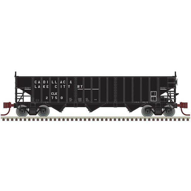 Pullman-Standard PS-2750 3-Bay Hopper - Ready to Run - Master(R) -- Cadillac and Lake City #2750 (black, white)
