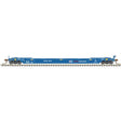53' Rebuilt Well Car - Ready to Run - Master(R) -- Pacer Stacktrain BRAN #8035 (Fantasy Collector Scheme, blue, white, red)