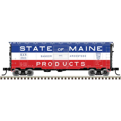 1932 ARA 40' Steel Boxcar - Ready to Run - Master(R) -- Bangor & Aroostook #5091 (red, white, blue, State of Maine)