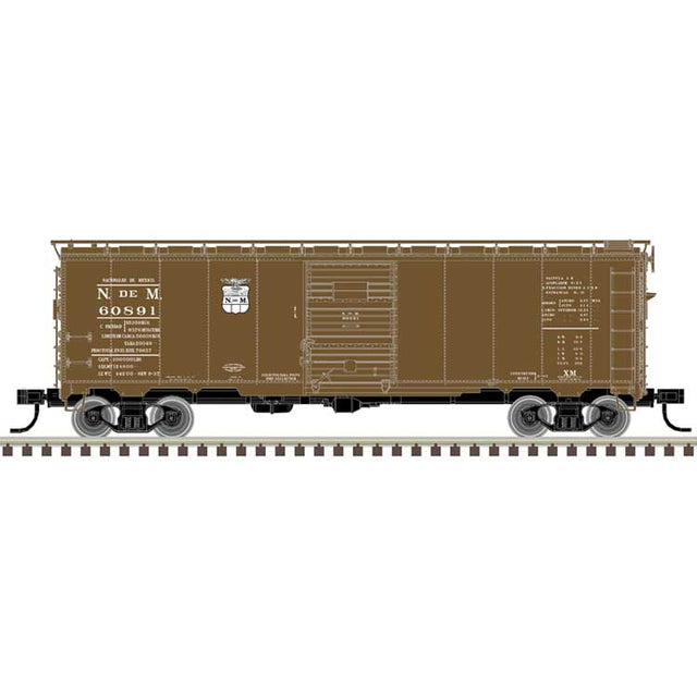 1932 ARA 40' Steel Boxcar - Ready to Run - Master(R) -- Nacionales de Mexico #60869 (Boxcar Red, white, Shield Logo)