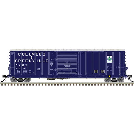 CNCF 5000 50' Boxcar - Ready to Run - Master(R) -- Columbus & Greenville #21514 (Navy blue, white, green)