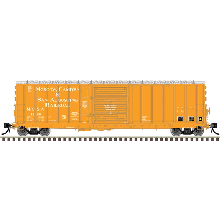 CNCF 5000 50' Boxcar - Ready to Run - Master(R) -- Moscow, Camden & San Augustine #7090 (light orange, white)